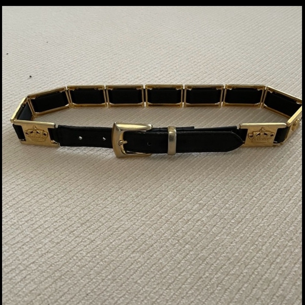 Gold and Black Stretch Link Belt - Women's Fashion Accessory
